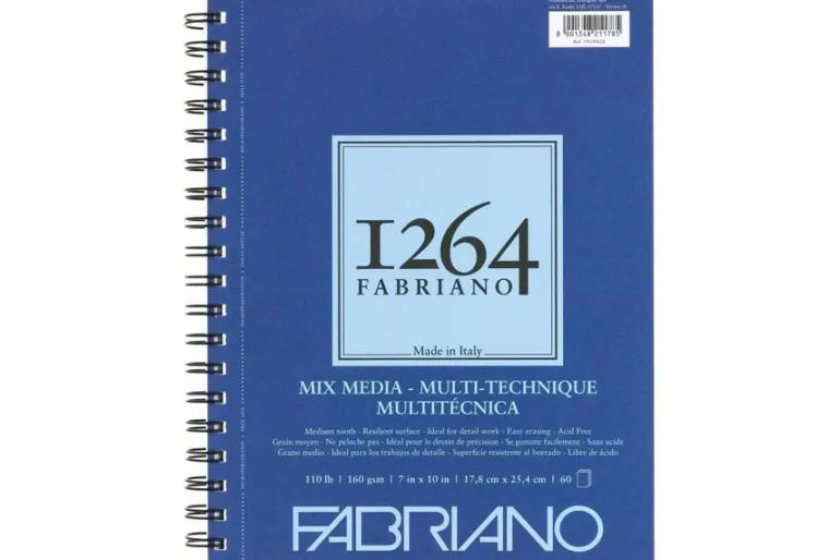 Fabriano 1264 Drawing Pad, 11″x14″, 75lb, 50 Sheets