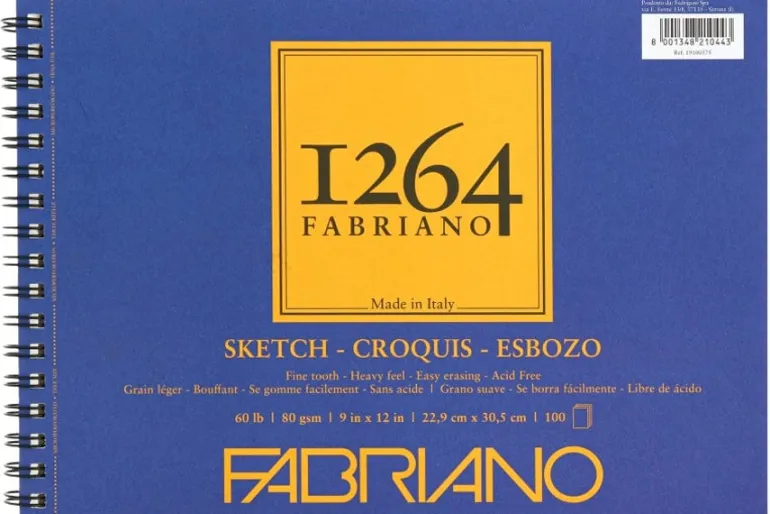 Fabriano 1264 Drawing Pad, 11″x14″, 75lb, 50 Sheets
