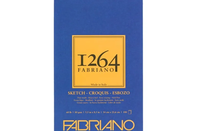 Fabriano 1264 Drawing Pad, 18″x24″, 75lb, 25 Sheets