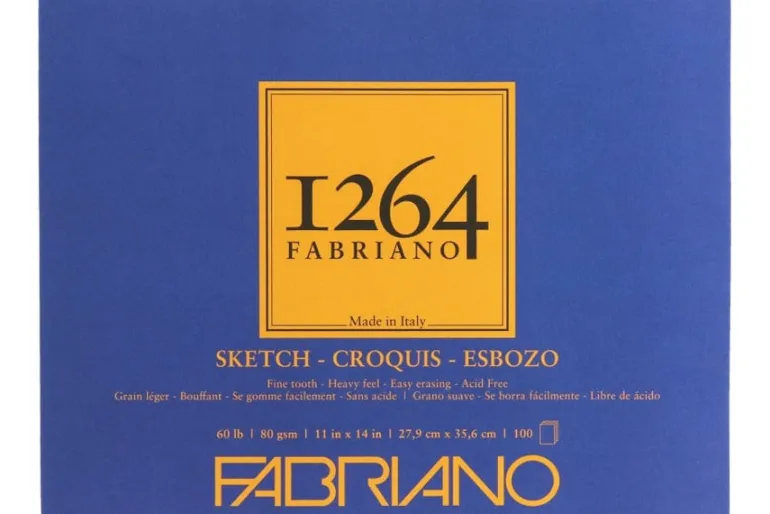 Fabriano 1264 Mixed Media Pad, 7″x10″, 110lb, 60 Sheets