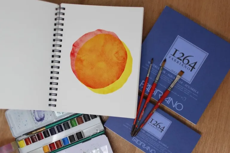 Fabriano 1264 Watercolor Pad, 7″x10″, 140lb, 30 Sheets
