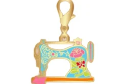 Fabric Bundle Quilting Enamel Zipper Pull Charm