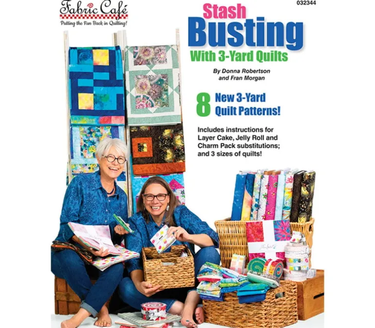 Fabric Café Stash Busting with 3-yard Quilts book #FC032344