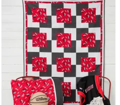 Fabric – NBA Portland Trailblazers 3×1 Yard Quilt Top Kit with Binding
