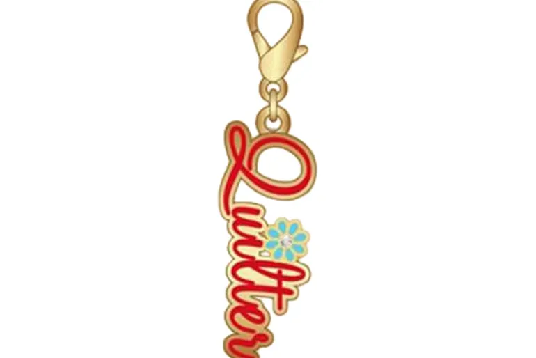 Fabric Roll Quilting Enamel Zipper Pull Charm