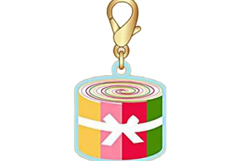 Fabric Roll Quilting Enamel Zipper Pull Charm