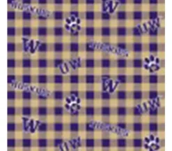 Fabric – University Of Washington Logo Toss Buffalo Check