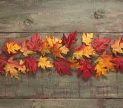 Fall Leaves Garland – 51″ Autumn Garland in Yellow & Orange
