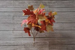 15″ Fall Maple Leaf Bush