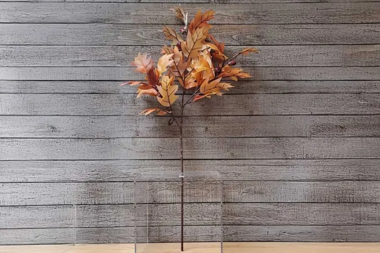 33″ Fall Oak Spray with Acorns