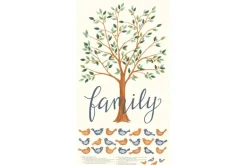 Family Tree Damask on Golden Yellow