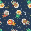 Fantastic Flannel Planets and Stars on Black