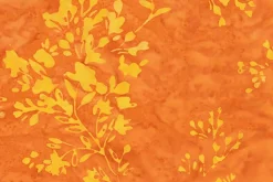 Fawn Batiks Blooms on  Autumn Brown
