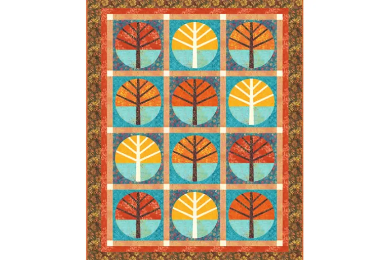 Fawn Batiks October Quilt Kit including top, binding and pattern
