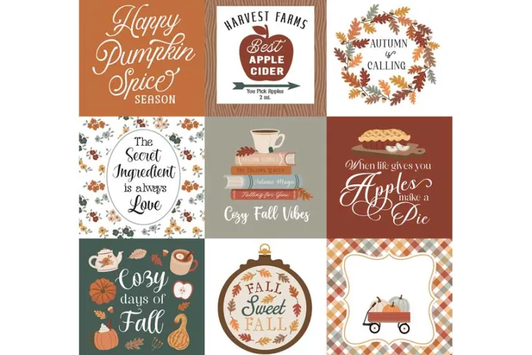 Feels Like Fall Autumn Scatter Stencil