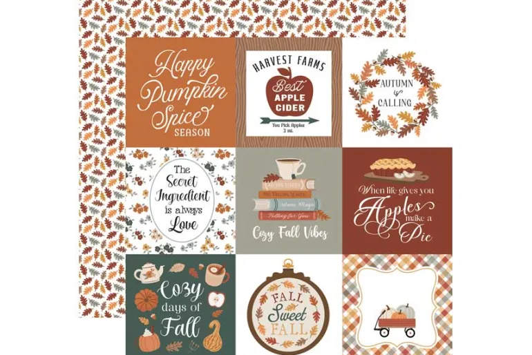 Feels Like Fall Autumn Scatter Stencil