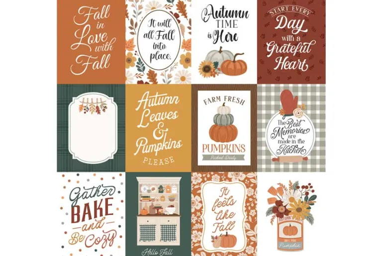 Feels Like Fall 6×13 Chipboard Accents