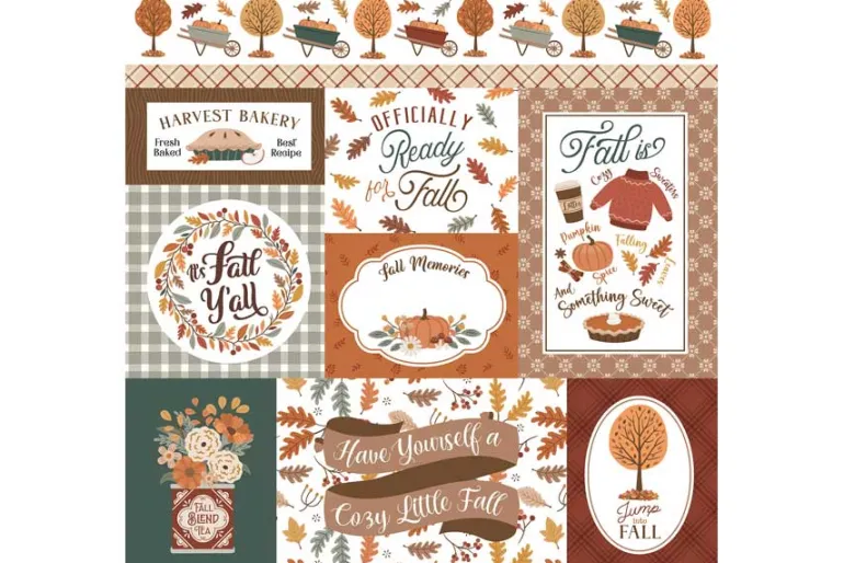 Feels Like Fall 6×13 Chipboard Accents
