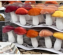 Felt Mushroom Set with Clips – 6 Piece