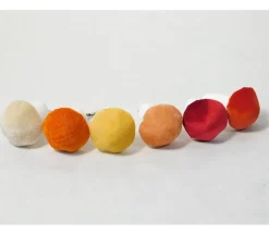 Felt Mushroom Set with Clips – 6 Piece