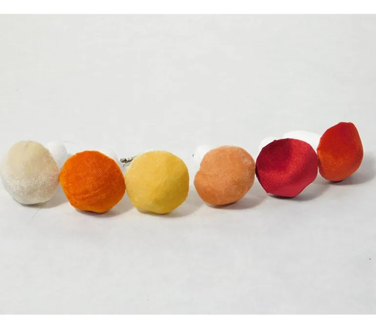 Felt Mushroom Set with Clips – 6 Piece
