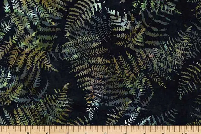 Ferns Batiks Fern Allover in Deep Emerald
