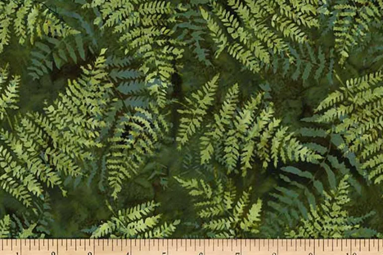Ferns Batiks Fern Allover in Fern Green
