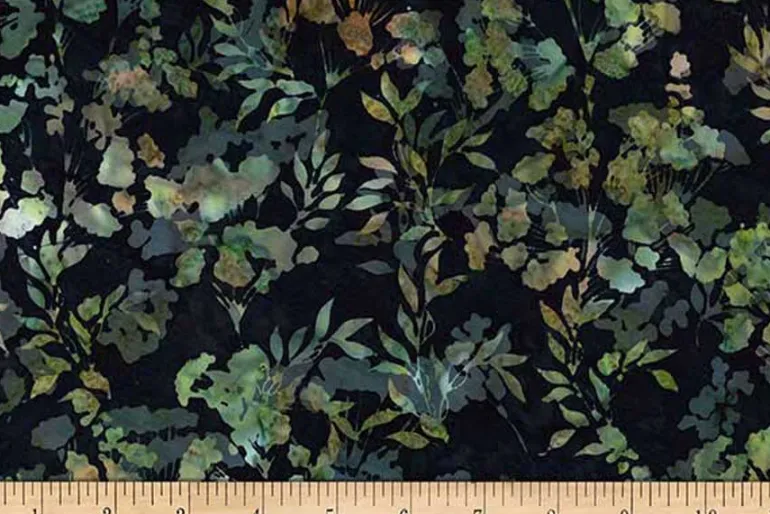 Ferns Batiks Leaves in Treetop Green