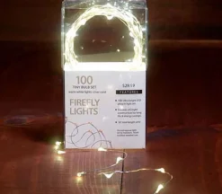 Firefly Lights 100 Bulb (Battery Operated) – Silver Wire – Warm White