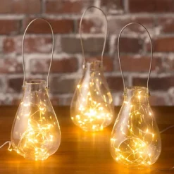 Firefly Lights 100 Bulb (Battery Operated) – Silver Wire – Warm White