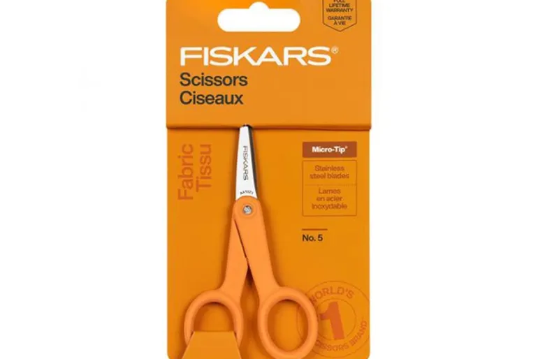 Fiskars 5-inch Micro Tip Fashion Scissor Orange