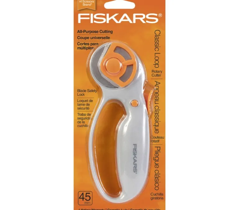 Fiskars® 45 mm. Loop Handle Rotary Cutter – Light Gray Trilinglual