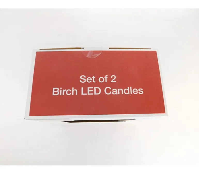 Flameless LED Birch Candle Set – 2 Piece