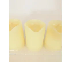 Flameless LED Real Wax Candles – Ivory – 3 Piece (2″, 3″, 4″)