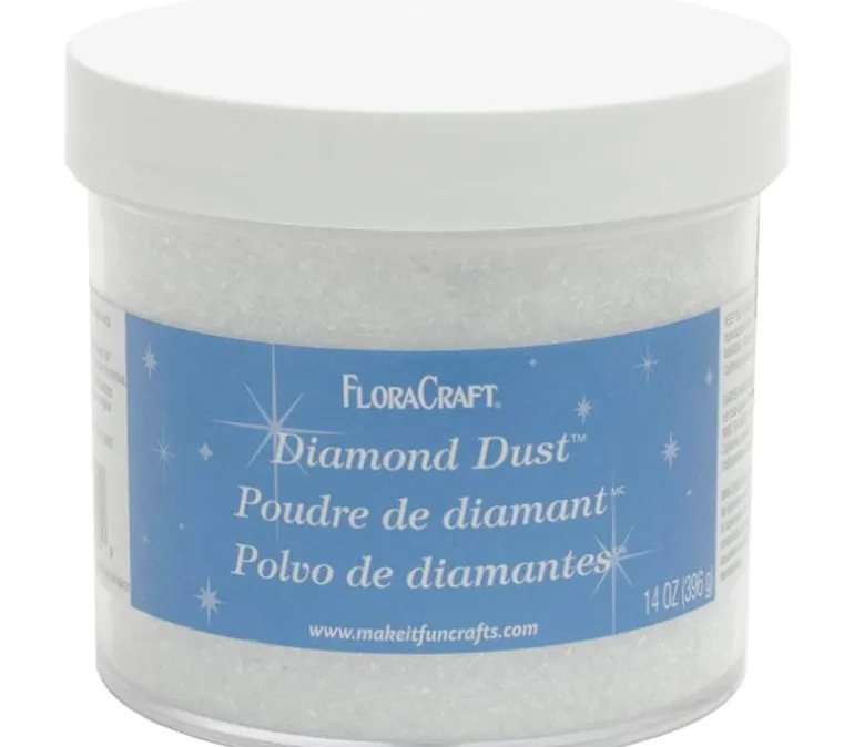 FloraCraft Diamond Dust Glitter – 14-ounce – Clear Glass