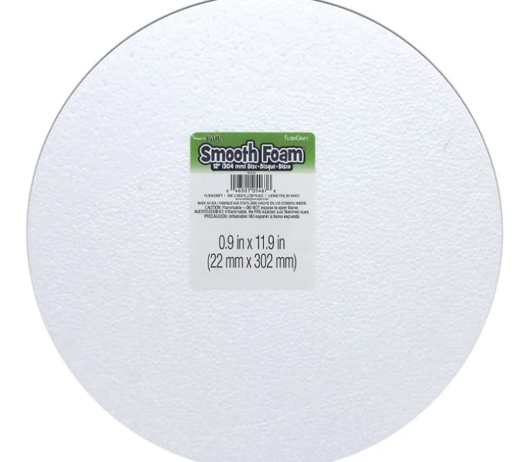 FloraCraft Foam Disc – Smooth – 12-inch x 1-inch