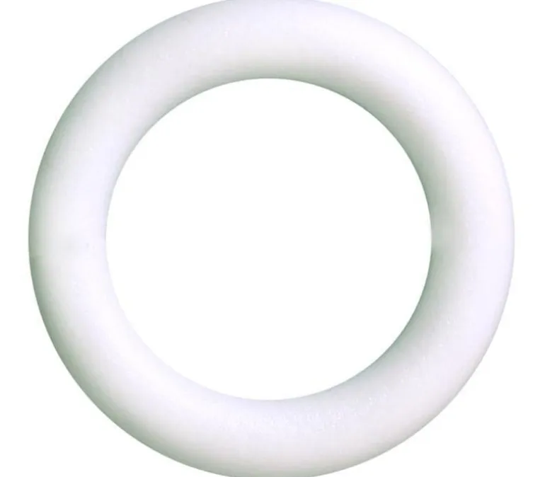 FloraCraft Wreath Ring – Styrofoam – 8-inch – White