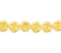 Flower Strand Bead 9mm – Yellow Alabaster