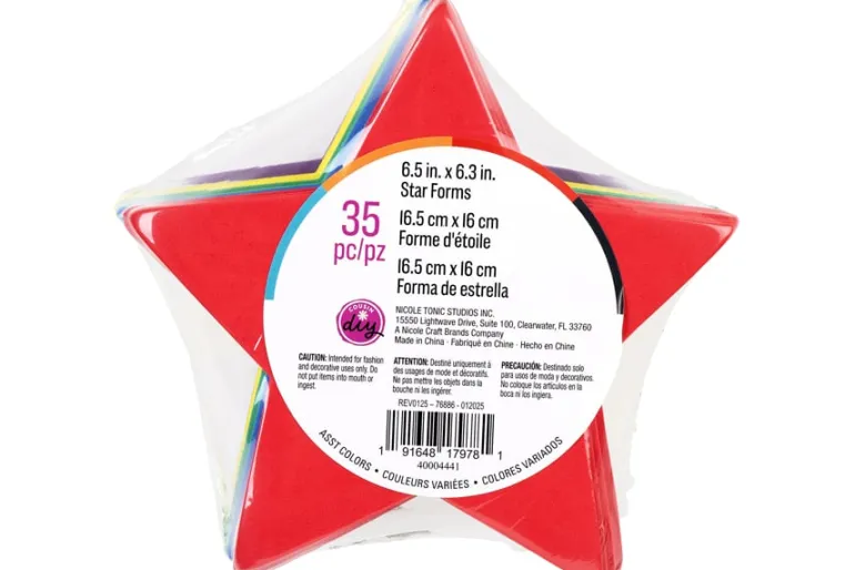 Foam Cutouts – 6.5″ – 35pc. – Star