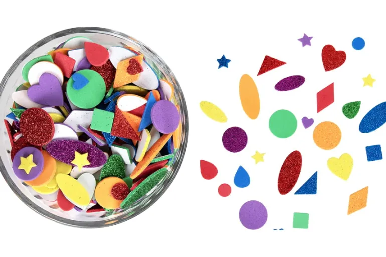 Foam Sticker Pieces Variety Pack – 500pc. – Assorted Colors