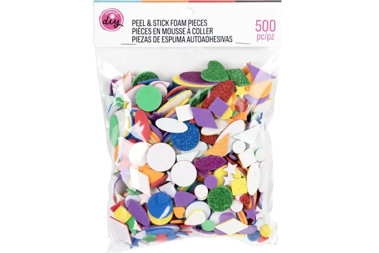 Foam Sticker Pieces Variety Pack – 500pc. – Assorted Colors