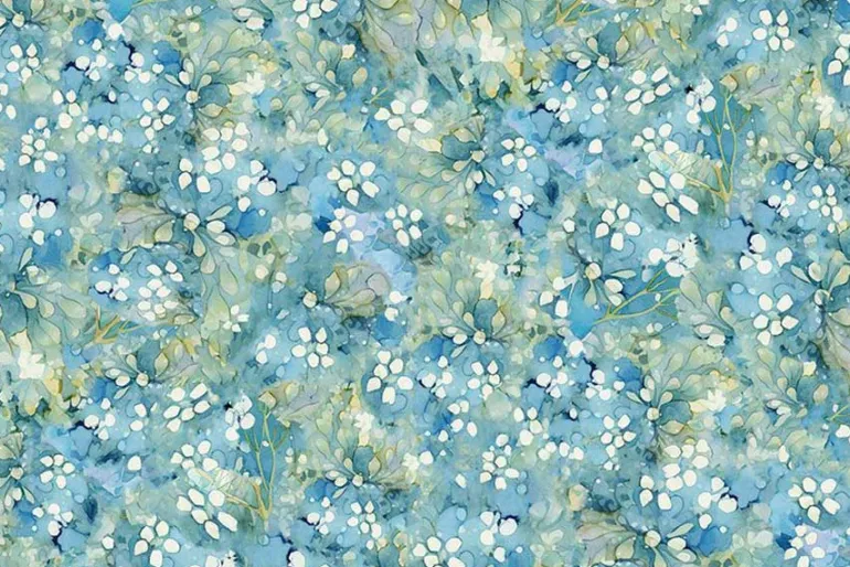 Forest Whisper Daisies in Bloom on Blue