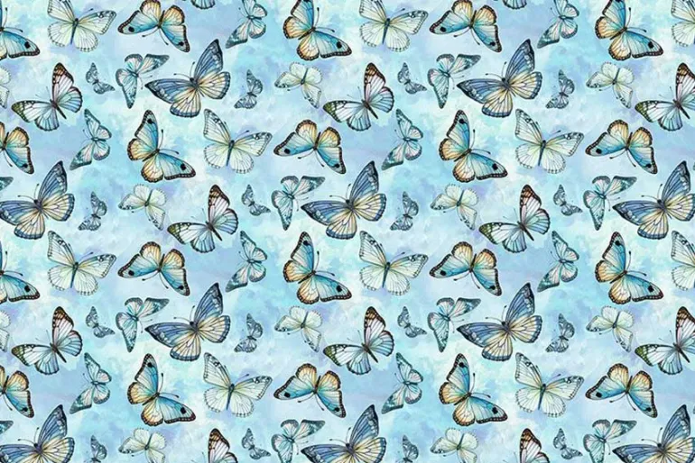 Forest Whisper Tonal Floral Blue