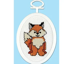 Fox 2.25-inch x 2.75-inch Mini Cross Stitch Kit #1498