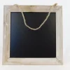 Framed Chalkboard with Jute Hanger – 12-inch x 12-inch x .25-inch