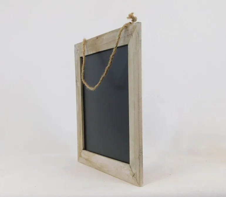 Framed Chalkboard with Jute Hanger – 12-inch x 12-inch x .25-inch