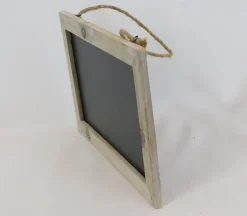 Framed Chalkboard with Jute Hanger – 11-inch x 7-inch x .25-inch