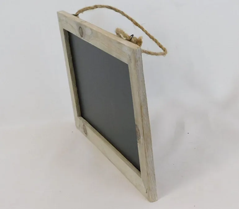 Framed Chalkboard with Jute Hanger – 11-inch x 7-inch x .25-inch