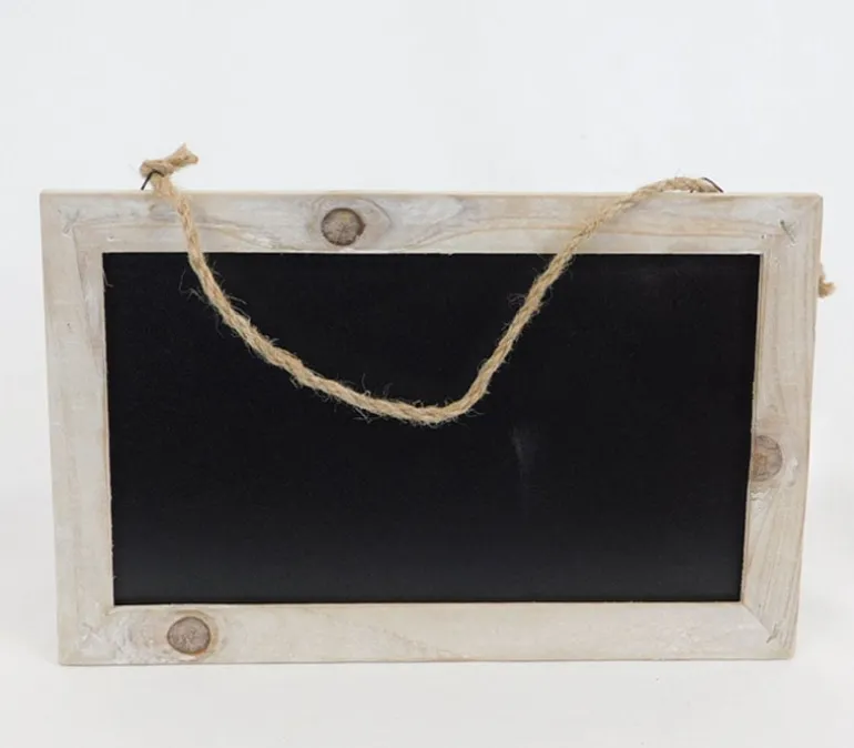 Framed Chalkboard with Jute Hanger – 11-inch x 7-inch x .25-inch
