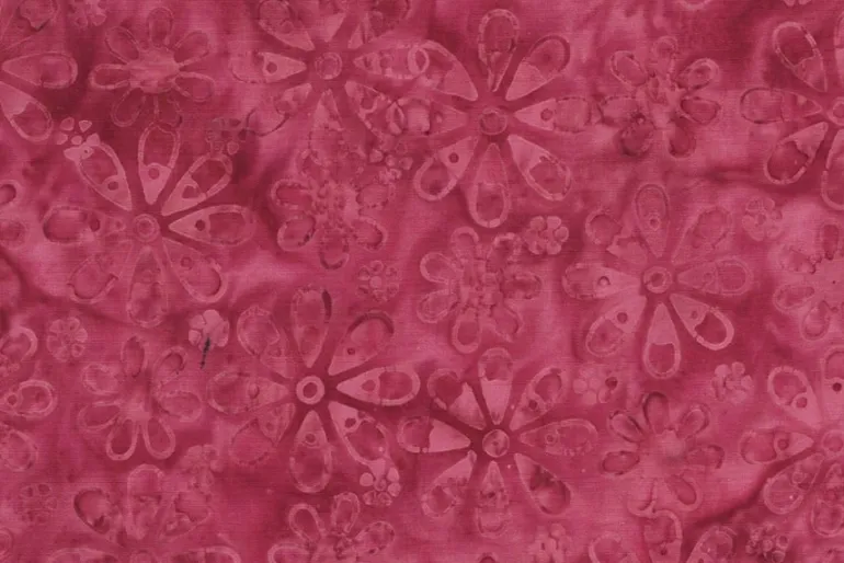 French Rose Batiks Circles in Carnation Pink